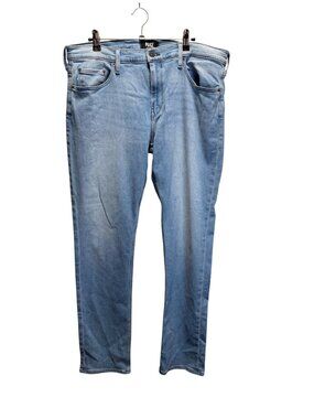 Paige Federal Light Wash Slim Straight Jeans Woman's Size 35 Cotton Blend